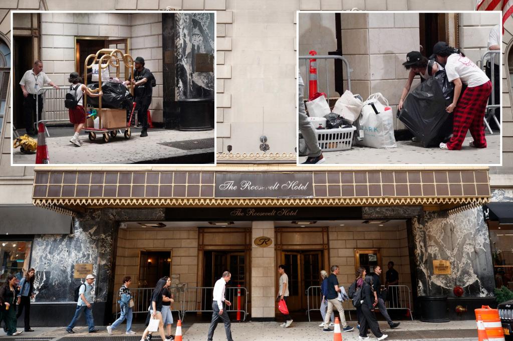 Roosevelt Hotel shelter in New York City will end operations next week as the final migrant families move out.