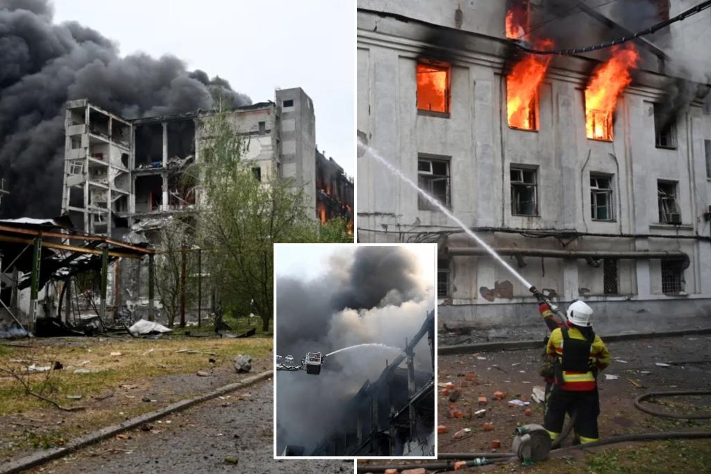 Russian drones and missiles strike Ukraine's eastern city of Kharkiv, resulting in 3 deaths, according to officials.