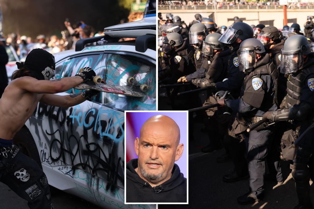 Sen. John Fetterman criticizes 'chaos' in LA, advises Democrats to maintain the 'moral high ground'