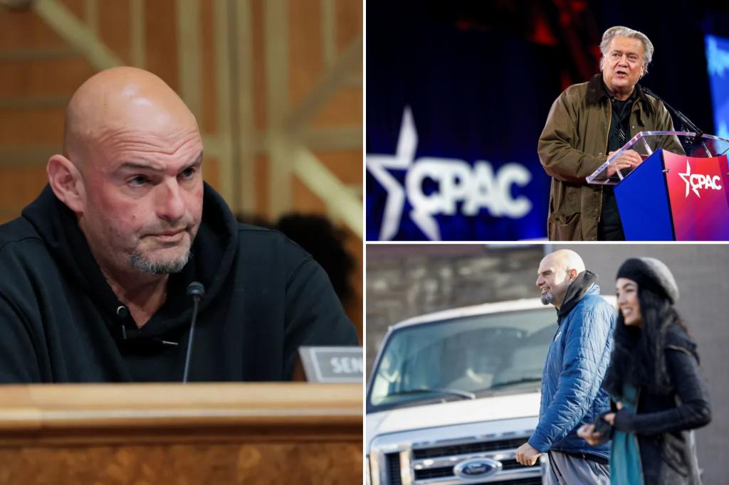Sen. John Fetterman had dinner with Steve Bannon at a popular MAGA location in Washington, D.C.