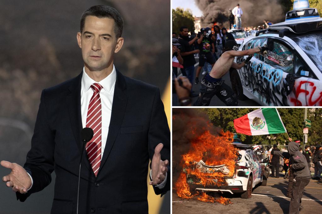Sen. Tom Cotton supports invoking the Insurrection Act to control riots in LA — five years after a contentious op-ed: ‘Strong display of power’