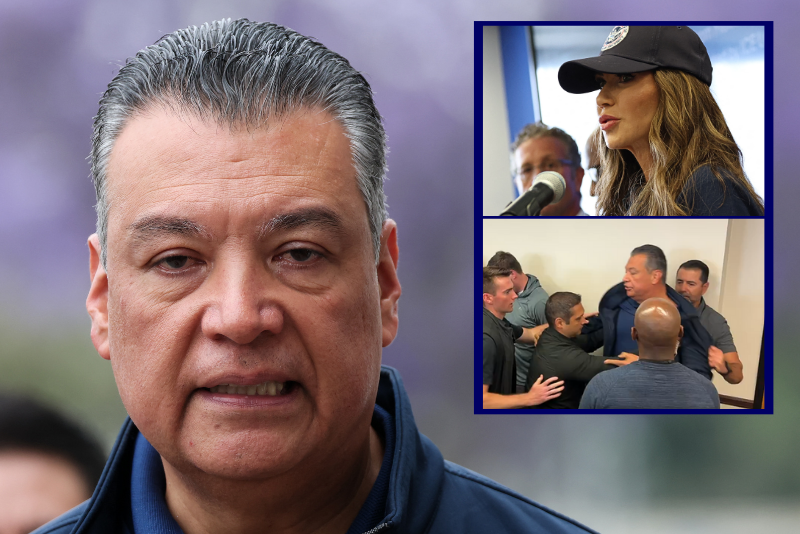 Senator Padilla removed from Noem press conference for ‘interrupting’ and ‘not following orders,’ DHS replies