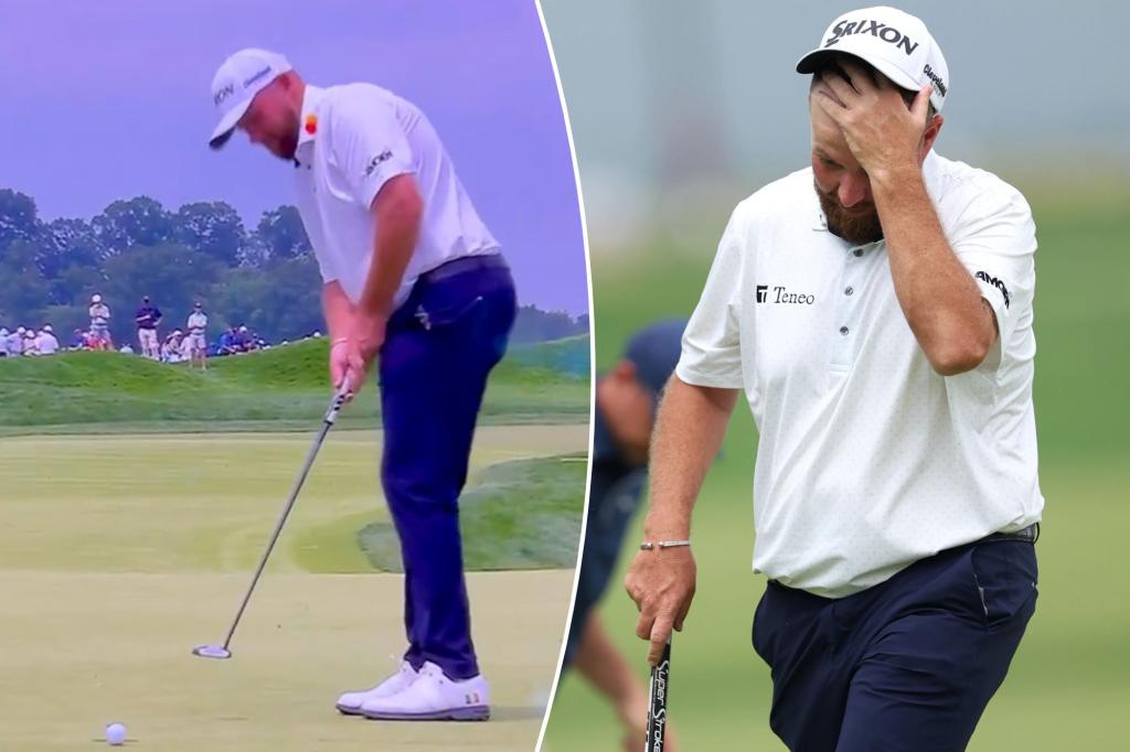 Shane Lowry experiences a microphone mishap during a rough US Open.
