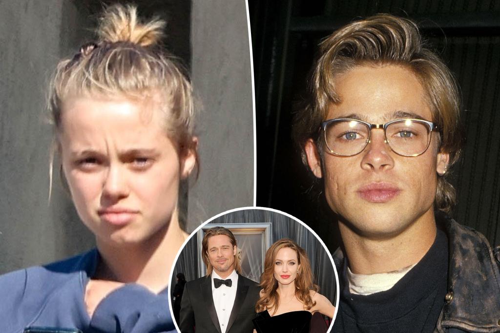 Shiloh, 19, resembles her father Brad Pitt in new photos after revealing her new name.