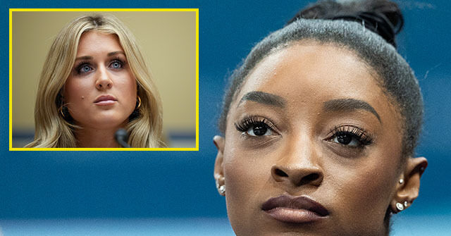 Simone Biles expresses regret to Riley Gaines and tries to explain her position on transgender athletes.