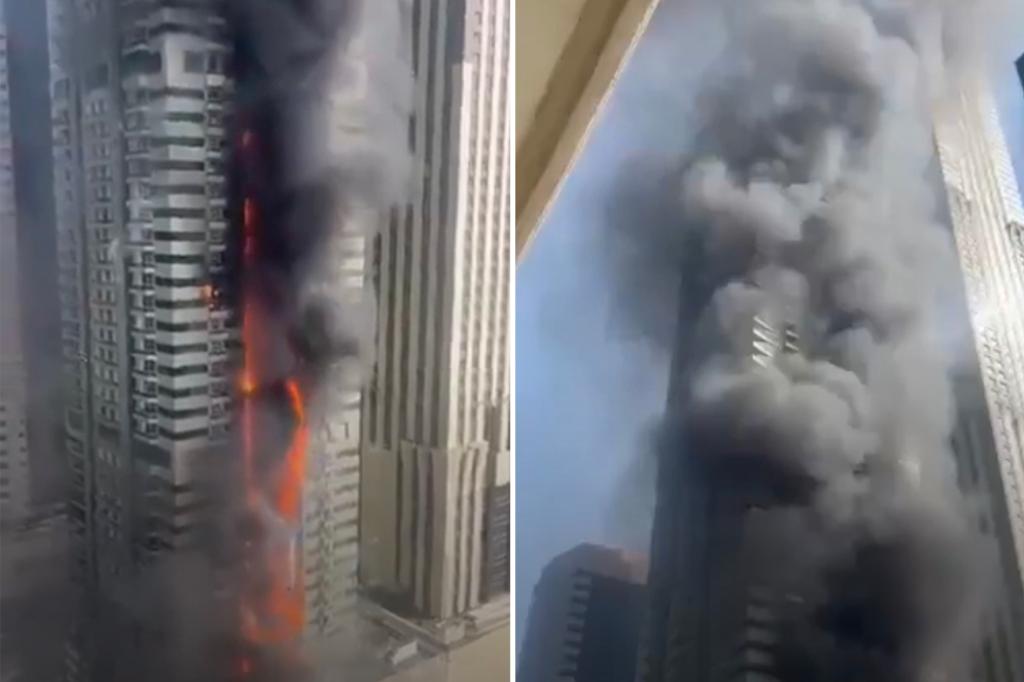 Skyscraper in Dubai housing 4,000 people catches fire