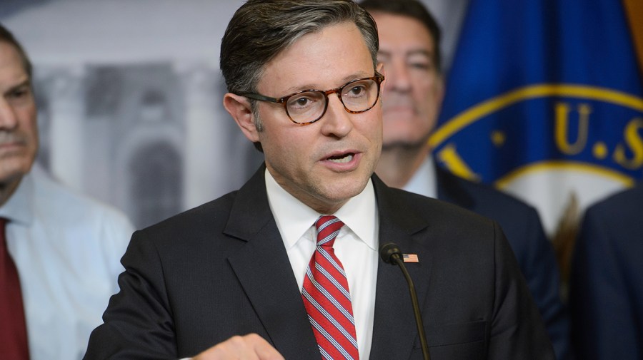 Speaker Johnson starts sales effort as significant legislation reaches the Senate