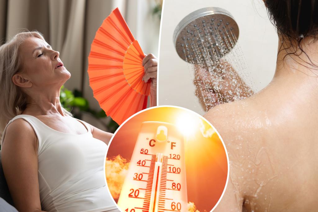 Steer clear of cold showers in hot weather
