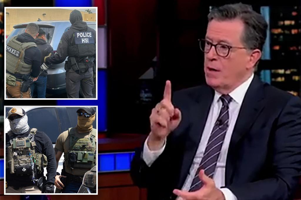 Stephen Colbert suggests masked ICE agents might be shot in states with 'Stand Your Ground' laws
