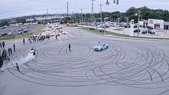 Street takeover in Pennsylvania captured on video