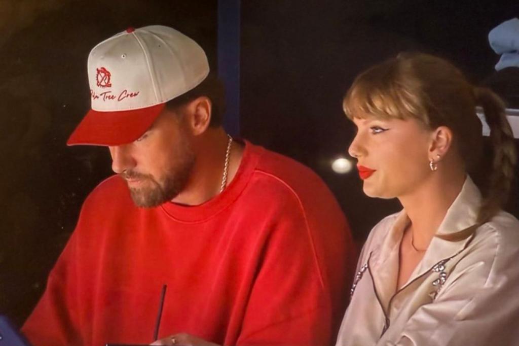 Taylor Swift and Travis Kelce attend Game 4 of the Stanley Cup.