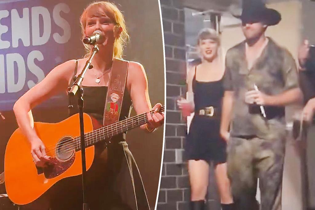 Taylor Swift takes the stage at Travis Kelce's Tight Ends & Friends concert in Nashville