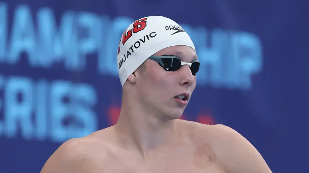 Teen swimmer Luka Mijatovic sets a new record previously held by Phelps at the US Championships.