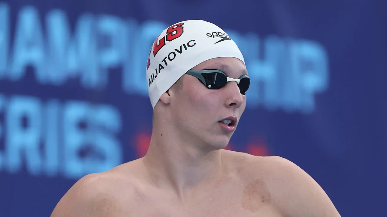 Teen swimmer Luka Mijatovic sets a new record previously held by Phelps at the US Championships.