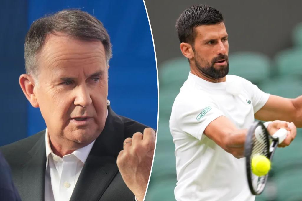 Tennis commentator will not report on Wimbledon following 'offensive' remarks about Novak Djokovic