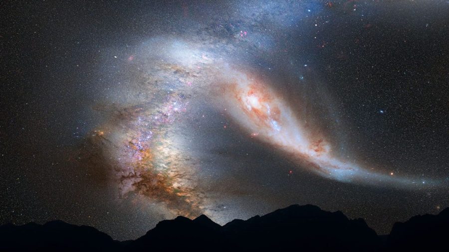 The Milky Way may have an equal chance of crashing into a nearby galaxy.