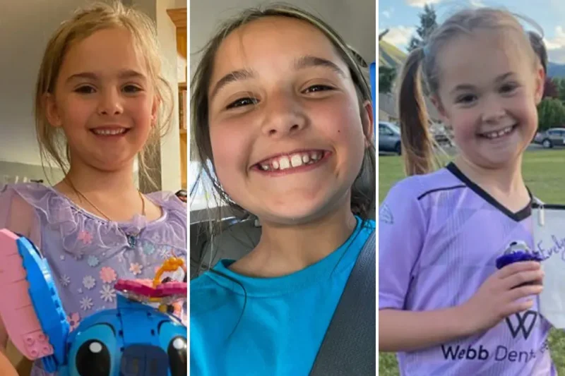 Three missing sisters were discovered with their wrists tied and bags over their heads after spending time with their father, search is ongoing.