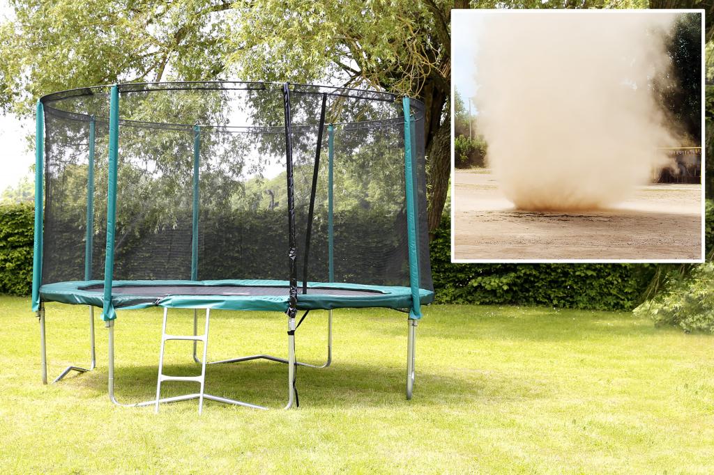Three-year-old girl dies when trampoline lifted by unexpected strong wind