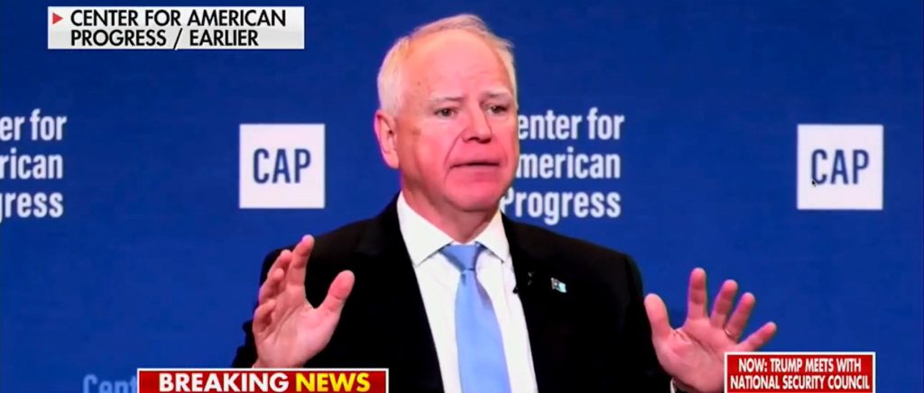 Tim Walz Declares Genocidal Regime Could Be the World’s ‘Moral Authority’