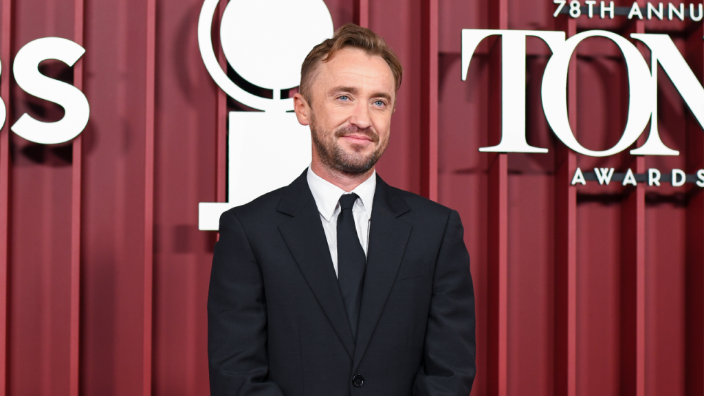 Tom Felton, who played Draco Malfoy, supports JK Rowling at the Tony Awards