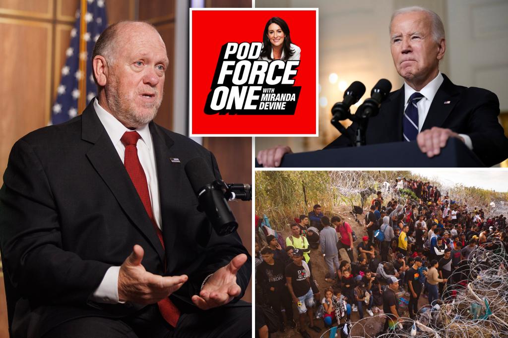 Tom Homan shares on 'Pod Force One' that Biden and Democrats have compromised the US for future political gain with an open border.
