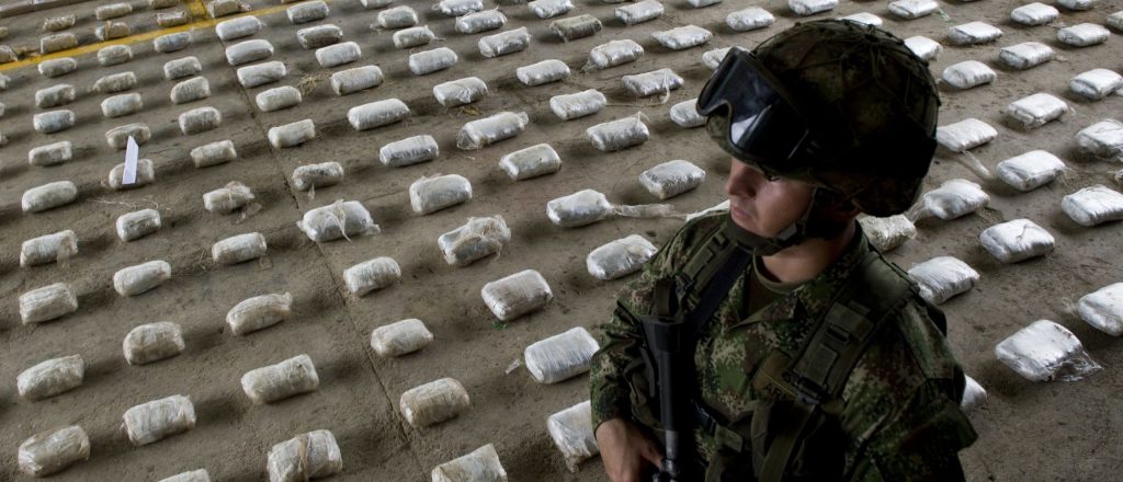Tons of cocaine valued in the millions seized by the U.S. Navy in an offshore drug operation