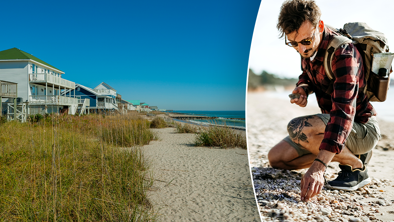 Tourists discover Edingsville Beach on South Carolina's Edisto Island.