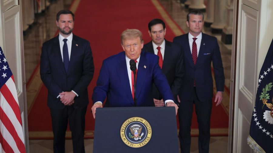 Trump cautions about further assaults and praises notable military achievements regarding Iranian nuclear locations.