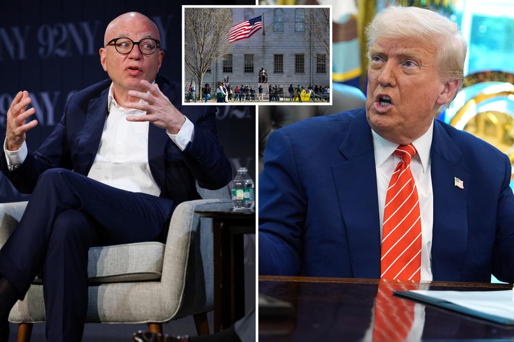 Trump criticizes reporter's 'completely untrue' rumors about a grudge against Harvard University