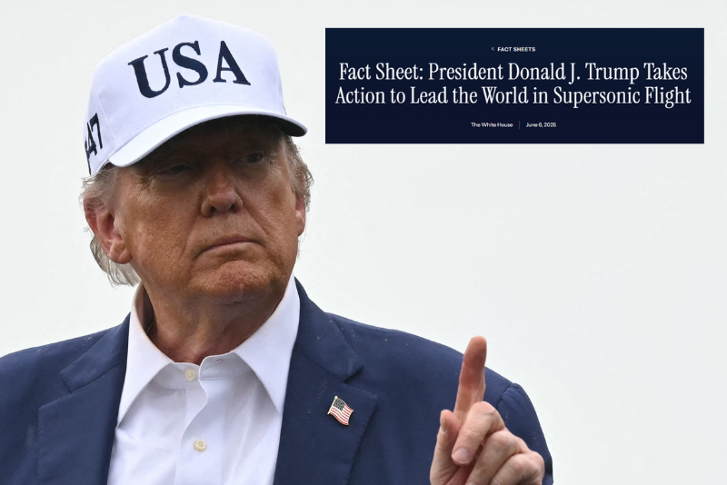 Trump issues executive order to advance supersonic flight in the U.S.