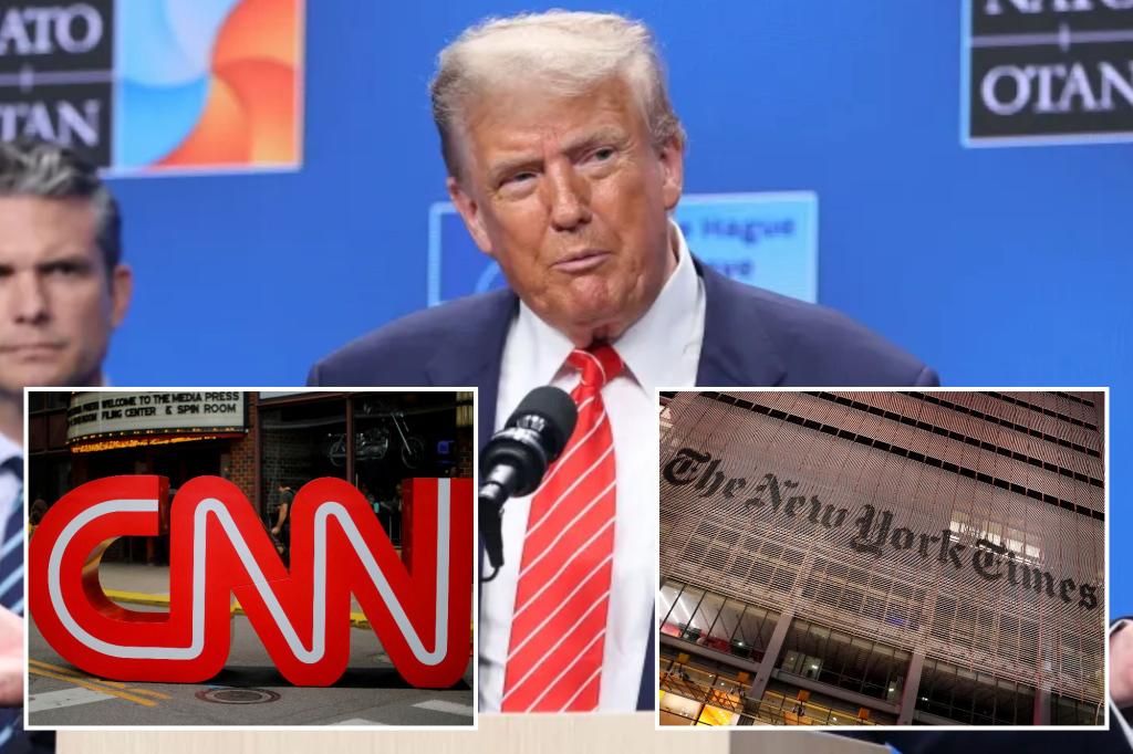 Trump plans to take legal action against news outlets over reports on Iran strike