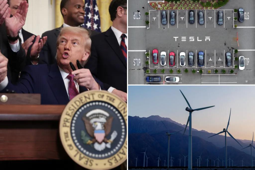 Trump stops California's electric car requirement and reveals a plan to prohibit windmills