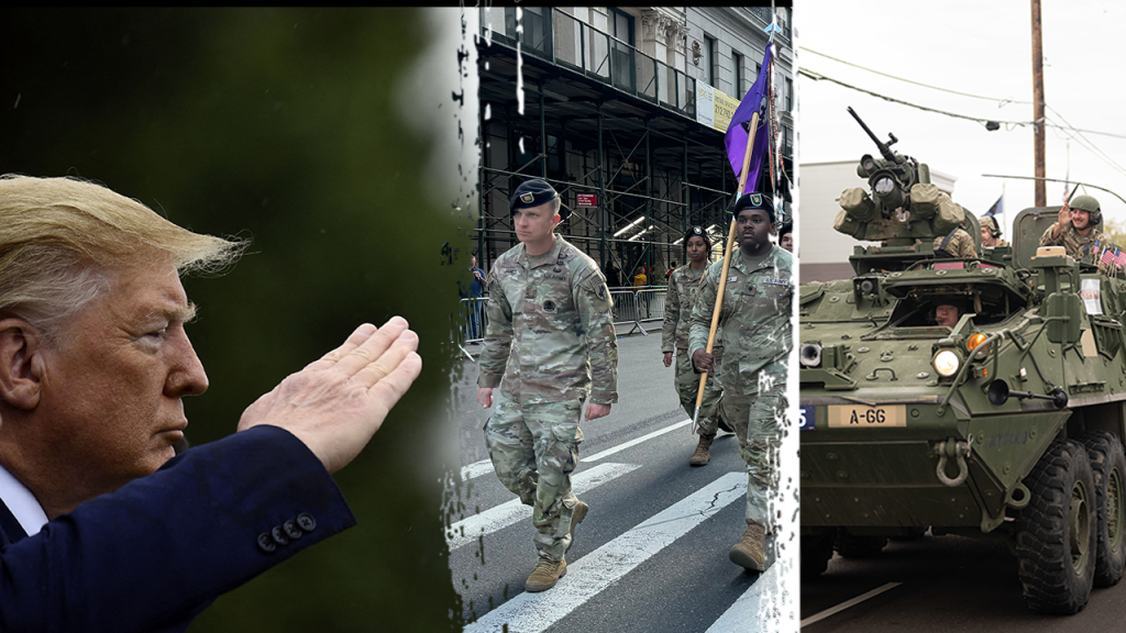 Trump warns those who might protest his military parade