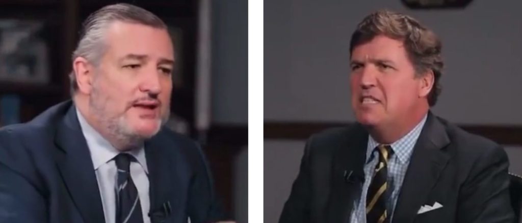 Tucker Carlson and Ted Cruz Clash Over Trump’s Reaction to Iran