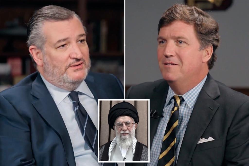 Tucker Carlson suggests using nuclear force against Iran if they attempt to kill President Trump during a heated debate with Sen. Ted Cruz about the conflict in Israel.