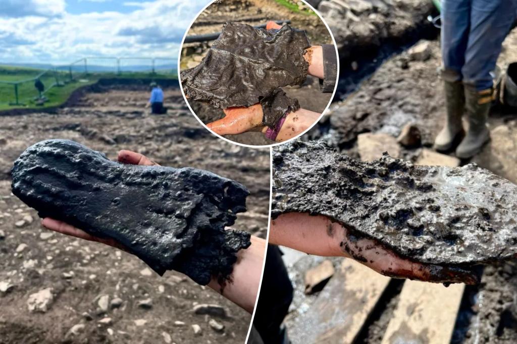 Two-thousand-year-old Roman shoes found underground