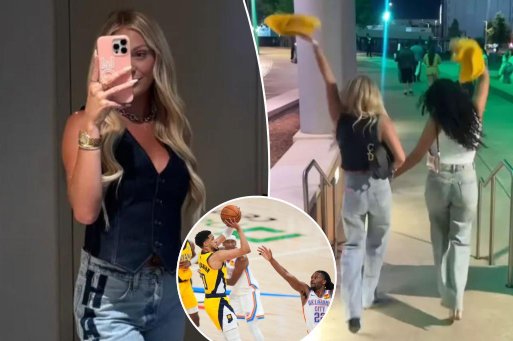 Tyrese Haliburton's girlfriend rejoices after the Pacers' Game 1 victory in the NBA Finals