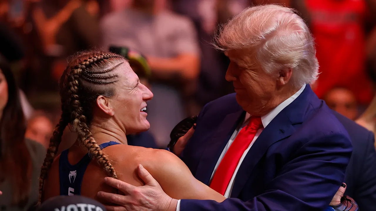 UFC fighter Kayla Harrison marks her championship win with Trump