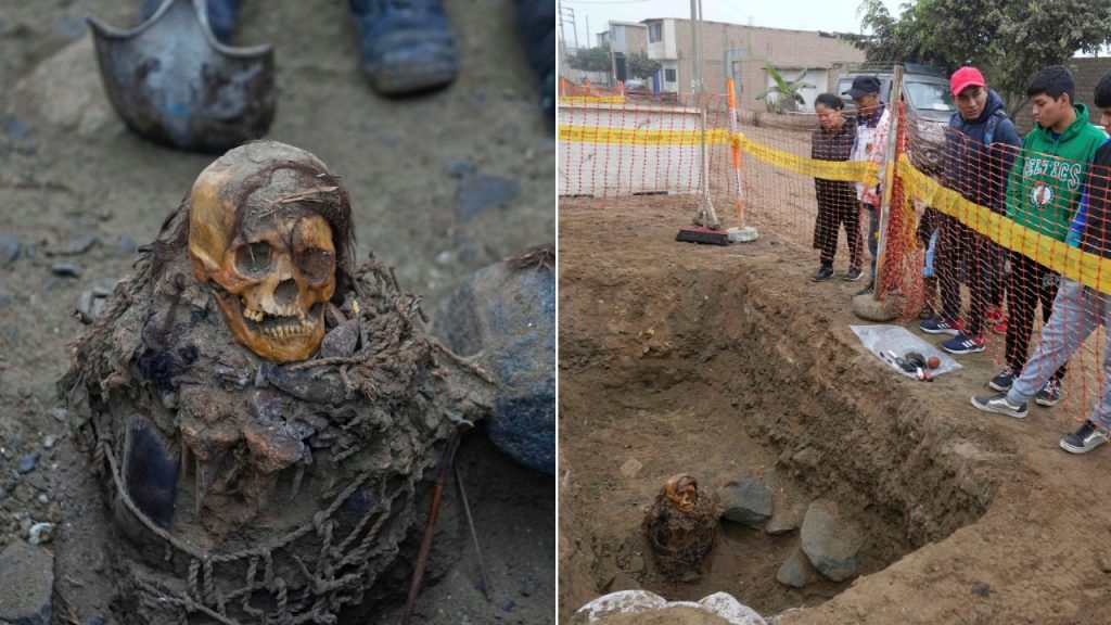 Utility workers in Peru uncover a 1,000-year-old pre-Incan mummy