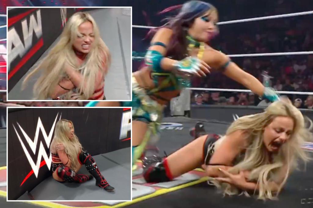 WWE wrestler Liv Morgan injures her shoulder on 'Raw'