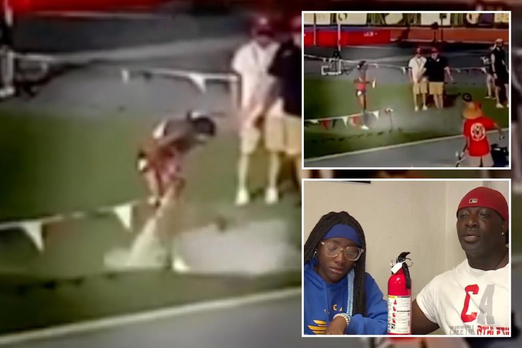 Watch the surprising video of a fire extinguisher celebration that led to a 16-year-old track star losing their state title.