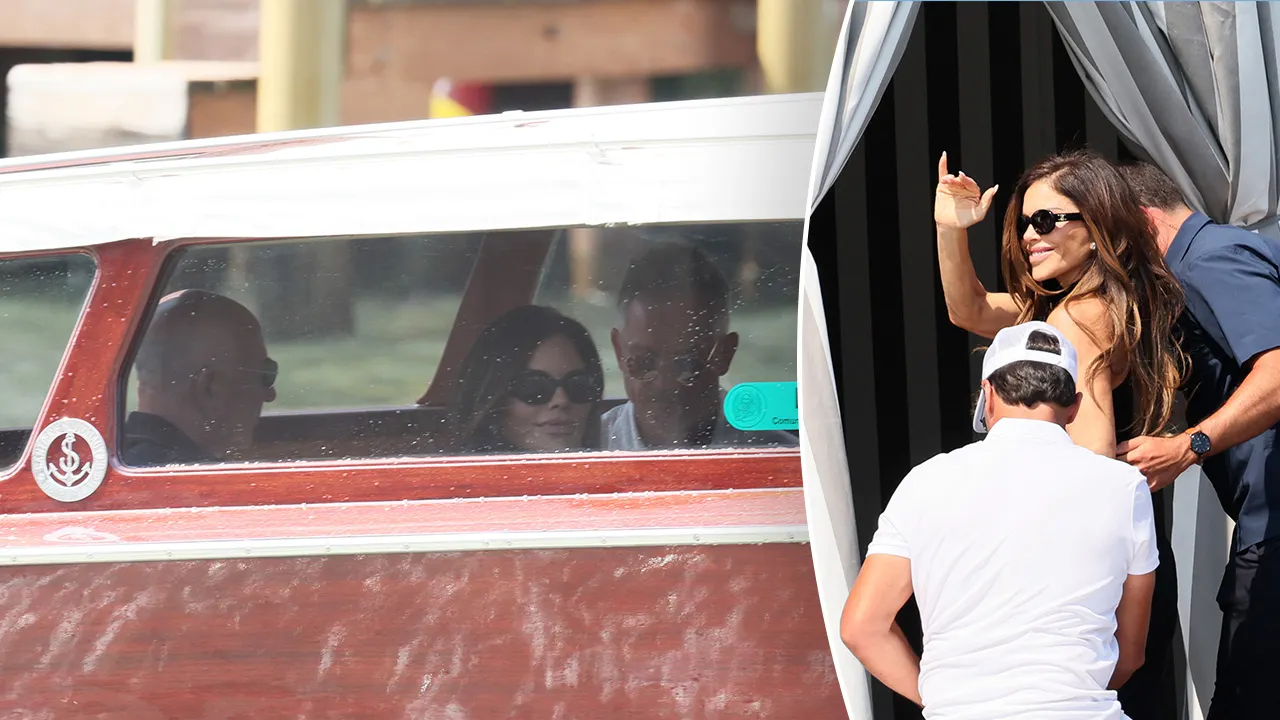 Wedding festivities for Bezos and Sánchez begin with their arrival at a hotel in Venice.