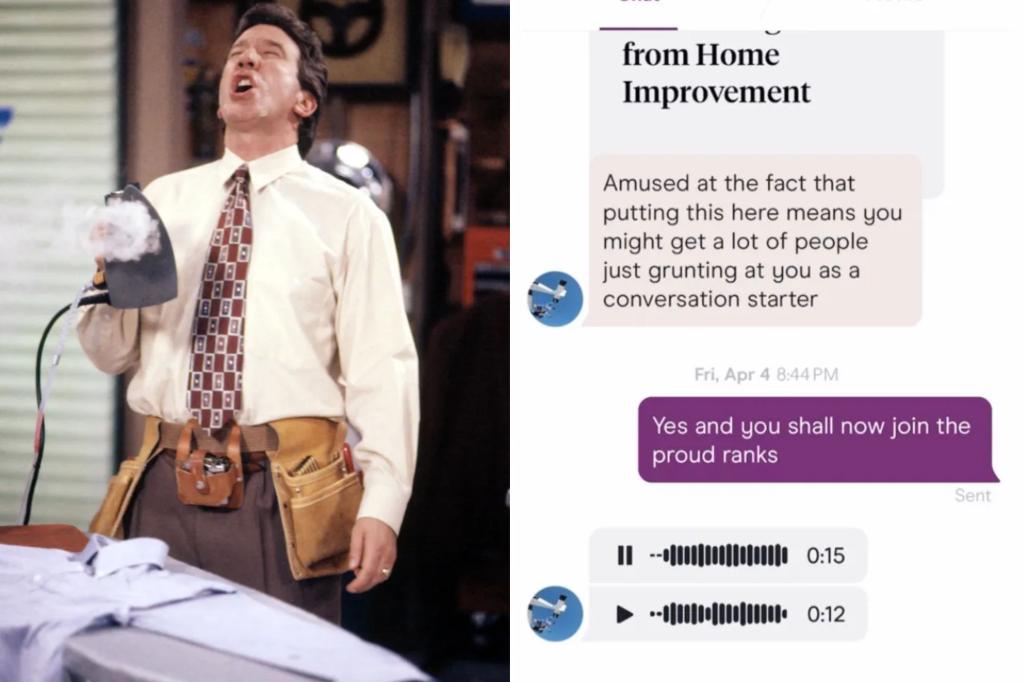 Woman seeks Tim Allen impressions on dating app