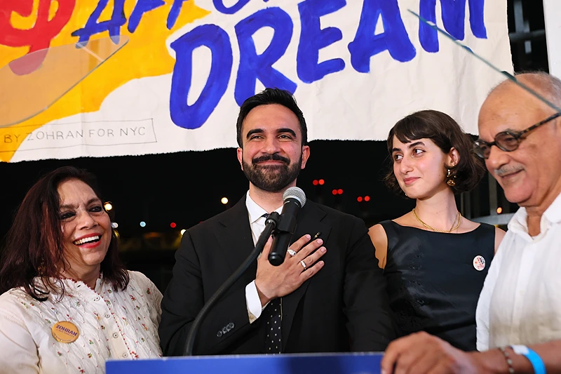 Zohran Mamdani triumphs in New York City's Democratic Mayoral Primary.
