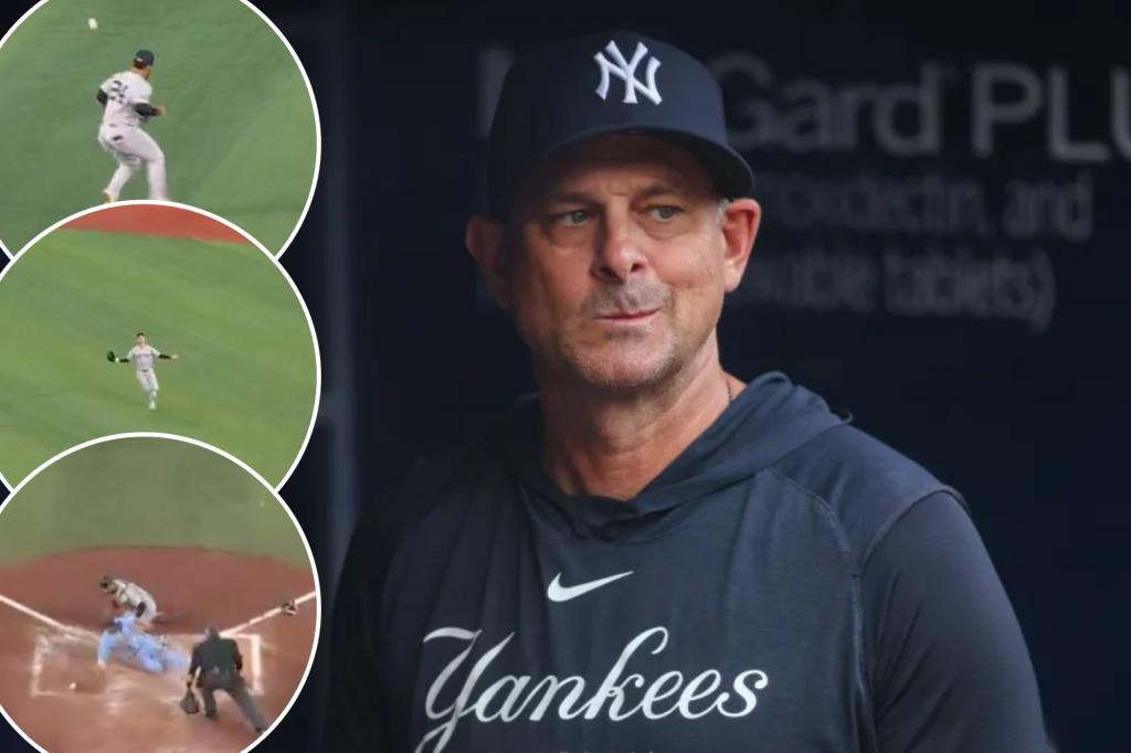 Aaron Boone's unusual reasoning for the Yankees' defensive issues