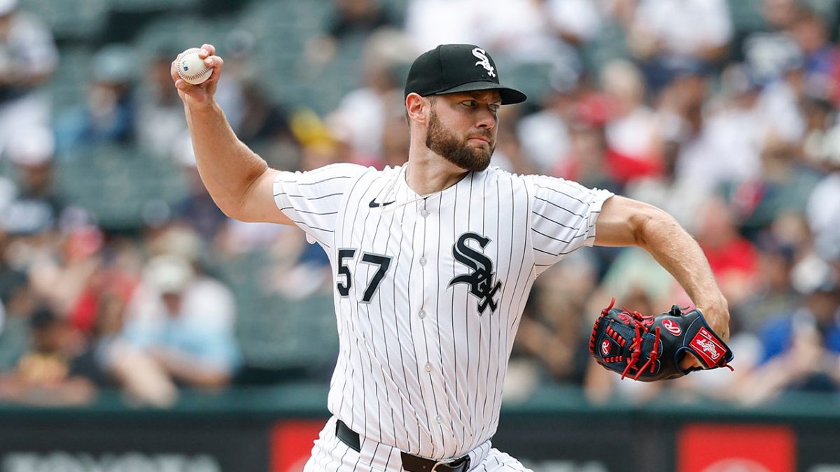 Adrian Houser of the White Sox throws up after an inning but continues to pitch against the Blue Jays.