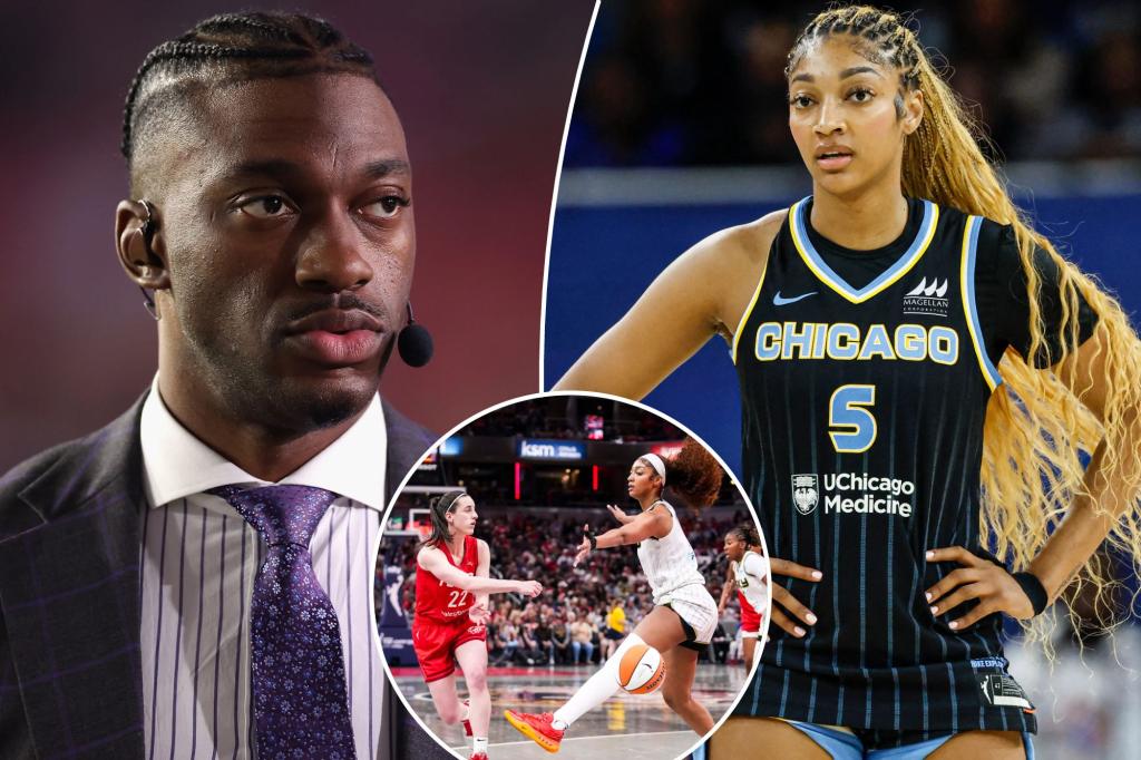 Angel Reese responds to Robert Griffin III regarding claims of 'hate' toward Caitlin Clark.