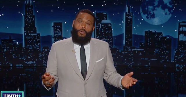 Anthony Anderson, guest host of Kimmel Live, calls Trump a Nazi and a racist.