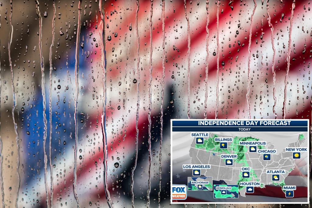 Areas where rain may interfere with Fourth of July weekend celebrations
