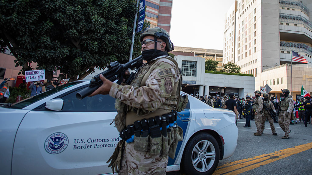 Arrests occur in Los Angeles as anti-ICE demonstrators confront police and military.